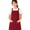Delantal Impermeable Engrosado con Impresión Personalizada, Delantales de Trabajo para Compras Corporativas, Uniformes de Trabajo para Restaurantes y Tiendas de Té de Leche