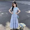 Traje Estilo Universitario 2026 Verano Nueva Moda Camisa Polo Color Sólido Falda Dulce con Lazo Conjunto de Dos Piezas