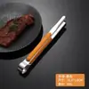 Pinça para churrasco estilo coreano tesoura de aço inoxidável pinça para churrasco de buffet pinça para bife estendida pinça de comida para cozinha comercial