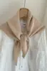 Bufanda Triángulo de Lana 100% Tejida para Mujer en Primavera y Otoño, Calentador de Cuello, Bufanda Pequeña Multifuncional Versátil para Mujer
