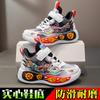 Tenis para niños Transpirables Zapatos de baloncesto para niños Verano Nuevos Zapatos de red de dibujos animados Combinan con todo Zapatos para correr para niños de suela blanda