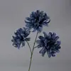 Materiales Florales para Bodas Orquídea Morada de 3 Cabezas Arreglo de Piso para Bodas Arreglo Floral Guía de Camino de Hotel Cabeza de Flor Decorativa Fabricante de Flores Artificiales Venta al por Mayor