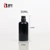 Frasco de Óleo Essencial à Prova de Luz Negra Frasco Conta-Gotas de Vidro Frasco de Reembalagem Reembalagem de Produto para Cuidados com a Pele Frasco de Essência Líquida Original Personalização