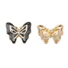 Botones metálicos de colores botones con forma de mariposa pintados al óleo botones decorativos para abrigo de lana gruesa botones para suéter botones para abrigo traje