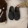 Zapatos mule de lunares, estilo Birkenstock sin cordones, cómodos para otoño e invierno, suela gruesa, colección 2026, diseño de media zapatilla de punta cerrada, versátiles para usar en exteriores