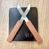 Cuchillo de Fruta de Doble Filo Dragón y Fénix, Cuchillo Portátil para Exteriores, Pelador Multifuncional para el Hogar, Cuchillo de Pato Mandarín Doble Dragón