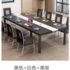 Mesa de conferência, mesa longa, mesa de escritório retangular moderna e simples, mesa de negociação, mesa longa, bancada de trabalho, mesa de treinamento de funcionários