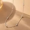 Moda Europeia e Americana Simples Corrente Básica de Aço Titânio Joias Aço Inoxidável Banhado a Ouro 18K Colar Caixa Pingente Feminino Fabricante