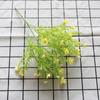 Flor de simulación de 7 tenedores, gimsophila jazmín, decoración nórdica para el hogar, sala de estar, adornos pastorales, pequeñas plantas verdes, accesorios de fotografía.
