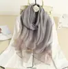 Chalina Delgada de Color Sólido para Mujer 2024, Calentador de Cuello con Hilo Dorado, Bufanda Única Tipo Seda, Bufanda de Seda Artificial para Primavera y Otoño, Tie-Dye al por Mayor