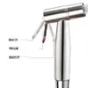 Acero Inoxidable 304 Pistola de Chorro a Presión para Inodoro Bidé Cabezal de Ducha Pequeño Cocina Inodoro Pistola de Chorro a Alta Presión