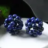 Brincos de Pedra Natural Pulseira Colar Corrente para Celular Contas Bola de Cristal Bola de Flor Acessórios de Joias DIY Cristal Tecido