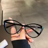 Gafas lisas para cara descubierta, estilo de montura grande, adelgazantes, bloqueo de luz azul, montura estilo coreano, gafas de prescripción para mujer, protección ocular de alta definición, Douhua