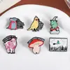 Animales Divertidos, Plantas, Hongos, Broches de Letras al por Mayor, Accesorios Divertidos para Ropa Multiestilo, Pines Esmaltados al por Mayor