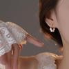 Aretes de Perlas Estilo Ins para Mujer Diseño Nicho Simple Diamante Aretes Elegantes Nuevos Aretes Estilo Popular Celebridad de Internet