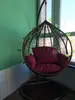 Cadeira de Balanço Suspensa Ninho de Pássaro em Ferro Forjado, Cadeira Suspensa de Rattan, Balanço Cesta Suspensa, Varanda Interna Externa Novo Modelo Cadeira de Balanço Preguiçosa para Lounge