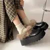 Zapatos para Mujer Estilo Birkenstock de Plataforma Gruesa Cómodos que Aumentan la Altura Feos-Lindos, Nuevos Populares de Invierno 2026 Zapatos Cálidos de Algodón con Peluche