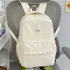 Mochila escolar leve e versátil de grande capacidade com estampa de bolinhas para meninas do 3º ao 6º ano, design simples