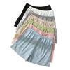 S297 Shorts de Segurança de Renda Lateral Estilo Coreano de Verão Shorts Protetores Vazados Shorts com Fenda Pequena Shorts de Três Quartos Canelados Estilo Fino