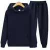 Traje de Sudadera Deportiva Casual Nuevo para Hombre de Primavera y Otoño Moda Masculina Tendencia Traje de Sudadera de Color Sólido