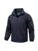 Nueva Chaqueta de Hombre con Cuello Alto para Primavera y Otoño, Abrigo Delgado Impermeable Casual para Exteriores, Estilo Deportivo de Secado Rápido para Hombre 8532
