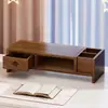 Soporte elevador para computadora de escritorio con cajón, estante para monitor, base elevada, soporte para laptop