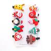 Accesorios para el cabello infantiles de Navidad lindos de dibujos animados clip de pato de goma blanda muñeco de nieve alce pasador para el cabello bebé pelo roto Liu clip de la costa