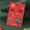 Brincos de Natal Transfronteiriços Nova Agulha de Prata 925 Brincos de Árvore de Natal com Diamante Brincos de Liga com Strass Atacado de Joias
