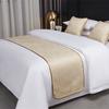 Toalha de Pé de Cama Jacquard de Alta Precisão para Hotel Bandeira de Cama Simples Moderna para Hotel Cobertura Decorativa de Cama para Pousada