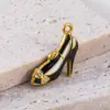 Accesorios de Joyería DIY Sombrero Tacones Altos Corazón Lazo Hueso Pequeño Acero Inoxidable 304 Colgante Esmaltado