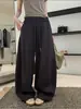 Pantalones deportivos de otoño nuevos con cordón, retazos, pierna curva, cintura alta, adelgazantes, pierna ancha para mujer, holgados y casuales, pantalones de pierna ancha versátiles