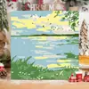 30*30 paisaje de campo pintura al óleo digital DIY pintado a mano escena callejera cafetería pintura decorativa acrílica en stock al por mayor
