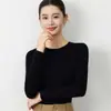 26 Suéter de punto fino de alta calidad para mujer, cuello redondo, lavable a máquina, corte ajustado, perfecto como capa base fina, transfronterizo