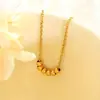Tobillera Redonda de Nuevo Estilo Transfronteriza, No se Desvanece, Elegante, Versátil, Sensación de Alta Gama, Tobillera de Acero de Titanio Dorado de 18 Quilates para Mujer