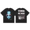 Transfronterizo 2026 Verano Nueva Marca Europea y Americana de Moda Unisex Holgada Manga Corta Cuello Redondo Camiseta Retro Versátil Casual Manga Media