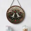 Adornos Navideños Creativos Transfronterizos Artesanías de Madera Cartel Redondo para Puerta Serie Colgante de Madera 20Cmos Colgante