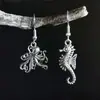 Comercio Exterior Transfronterizo Amazon Pendientes de Pulpo y Caballito de Mar Joyería de Fantasía Marina Fábrica de Joyería de Sirena Venta Directa