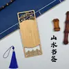 Pintura filigrana tablero de bambú marcapáginas posavasos hilo dorado arena de colores tarea de manualidades para estudiantes de primaria y secundaria diy