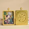 Venda Direta de Fábrica Thangka Dourado Colorido Zakhiram Thangka Santo Padroeiro Caixa Gawu Thangka Meio Pintado à Mão Dourado Sala de Transmissão ao Vivo