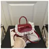 Bolsa de Laço de Nicho Super Popular, Fresca e Doce para Mulheres 2025 Nova Mini Quadrada Pequena de Ombro Único/Axila com Coração de Menina