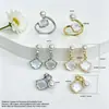Anillo Abierto de Perla Artificial Blanca con Chapado Eléctrico de Cobre de Alta Retención de Color para Mujer, Diseño de Nicho de Lujo Ligero, Anillo de Concha Ajustable