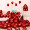 Balões de casamento balões de látex vermelho rubi balões para arranjo de casamento balões de decoração de casamento espessados de camada dupla quarto de casamento
