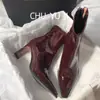 Botas Delgadas de Tacón Alto Chuyuji, Botas Elásticas, Punta Fina, Cierre Trasero, Estilo Sexy Otoño e Invierno, Botines Cortos Llamativos para Mujer