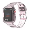 Correa de Reloj Transparente Integrada tipo Glaciar Adecuada para Applewatch Ultra Set de Protección 49mm Liquidación