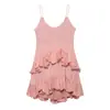 Vestido Corto Decorativo de Capas Estampado de Cuello Cuadrado de Estilo Europeo y Americano Transfronterizo Ropa de Mujer de Comercio Exterior Aliexpress Zr Nuevo