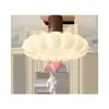 Lámpara para habitación infantil estilo vintage 2026 modelo nuevo nube conejo color crema lámpara de proyección protección ocular para dormitorio de niñas con ventilador