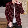 Terno Jaqueta Masculina 2022 Primavera e Outono Novo Terno Zhongshan de estilo coreano Juventude Trendy Handsome Collar Terno Tang Terno Paletó
