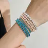 Pulsera de Tenis Estilo Europeo y Americano 4.0 Circonita con Fila Única de Diamantes, Joyería de Color Conservante 18K, Productos de Exportación Transfronteriza Amazon Hip-Hop