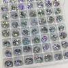 Rhinestones para Uñas Huashiyue Imitación 8mm Fondo Plano, Cristal K9 Súper Brillante Corte 33 para Uñas y Accesorios de Aretes al por Mayor