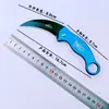 Cuchillo de fruta Boston 830 Scimitar de acero inoxidable, plegable, para exteriores, con clip trasero, para supervivencia en el campo.